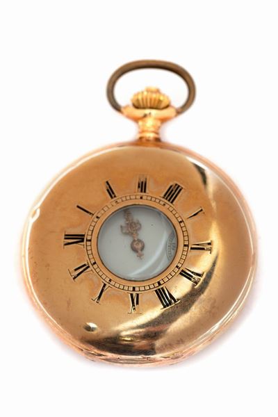 Orologio da Tasca a Doppia Cassa in Oro 18 K