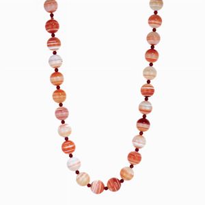 Collana con sfere in calcedonio