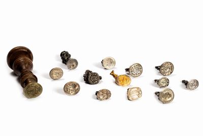 Lotto Composto da Quattordici Sigilli in Metalli Diversi, con Stemmi Nobiliari, Secoli XVIII - XI...