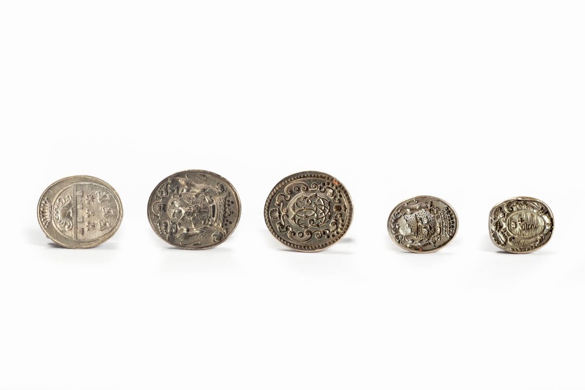 Lotto Composto da Quattordici Sigilli in Metalli Diversi, con Stemmi Nobiliari, Secoli XVIII - XI...