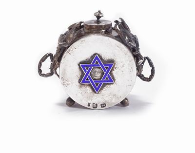 Importante Calamaio in Argento e Smalti, Russia 1867