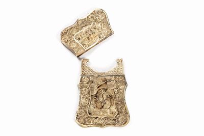 Cina, Porta biglietti da visita in filigrana d'argento, fine secolo XIX