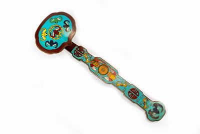 Scettro Ruy, bronzo e smalti cloisonné, Cina, fine XIX secolo