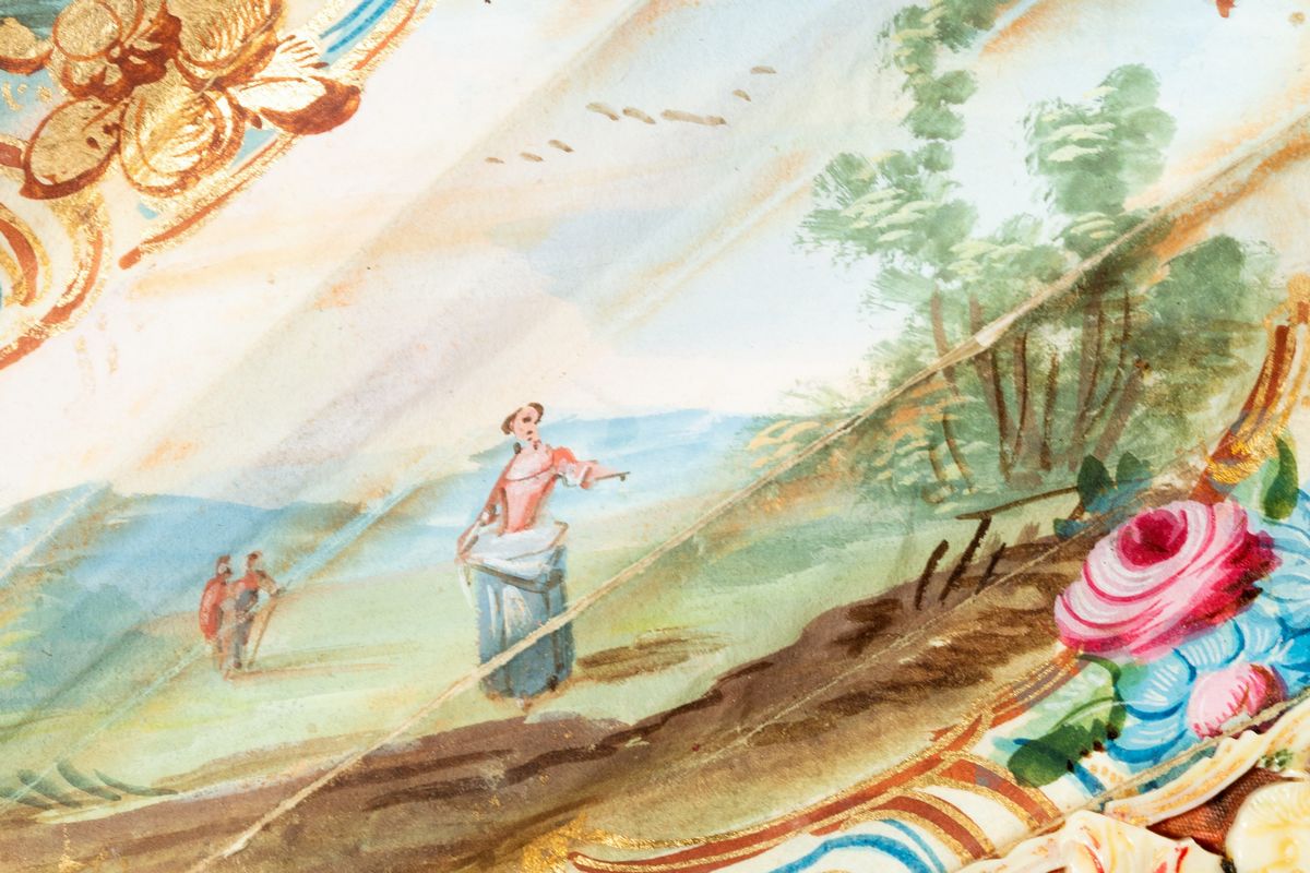 Lotto Composto da Nove Ventagli, Secoli XIX-XX