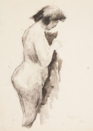 Capogrossi Giuseppe - Female nude on a side