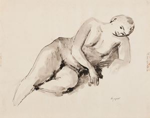 Capogrossi Giuseppe - Lying Female Nude
