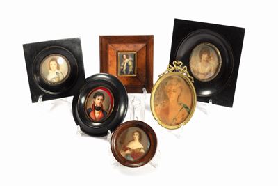 Lotto Composto da Sei Miniature, Secoli XIX - XX