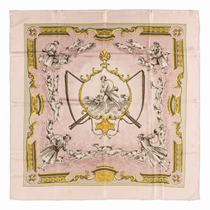 Chiens et Valets silk twill scarf