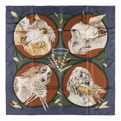 Foulard Chiens Au Rapport