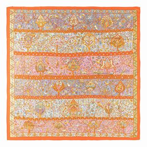 Au Pays des oiseaux - fleurs silk and cachemire scarf