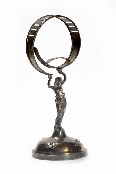 Scultura-utensile in Metallo Argentato, Francia Inizi Secolo XX