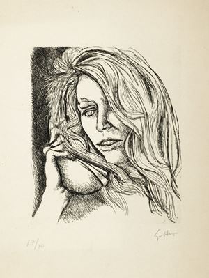 Guttuso Renato - Woman at the phone