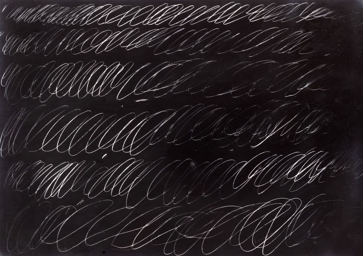 Cy Twombly - Negativo del manifesto per la Galleria La Tartaruga, Roma, stampa su acetato, 1968