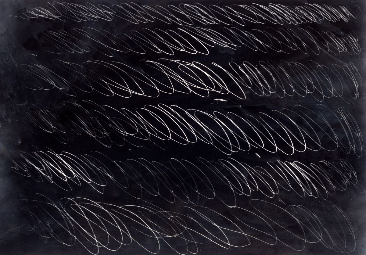 Cy Twombly - Negativo del manifesto per la Galleria La Tartaruga, Roma, stampa su acetato, 1968