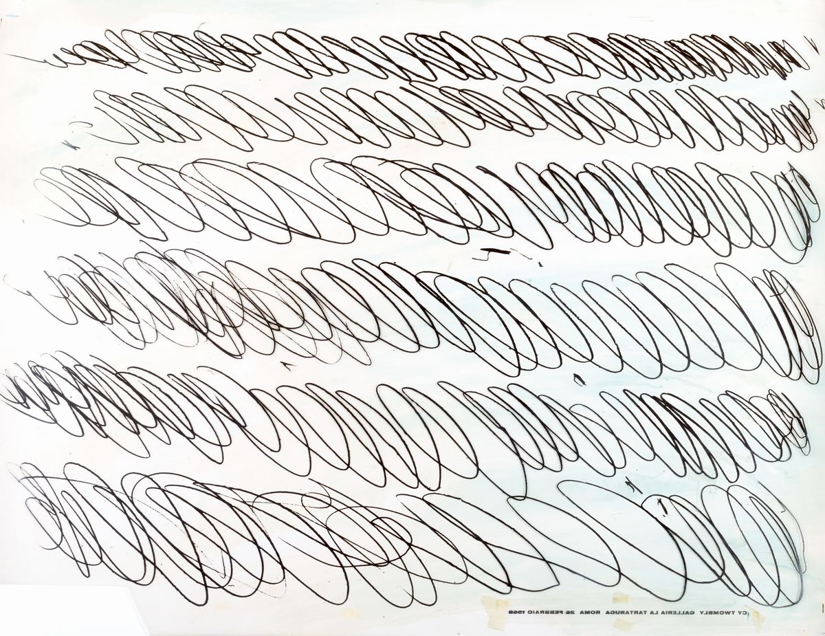 Cy Twombly - Negativo del manifesto per la Galleria La Tartaruga, Roma, stampa su acetato, 1968