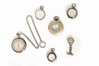 Lotto Composto da Sei Orologi da Tasca, Secoli XIX - XX
