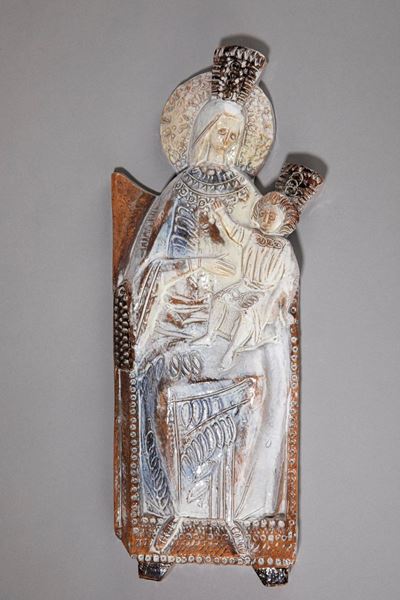 Madonna con Bambino, ceramica smaltata a lustro
