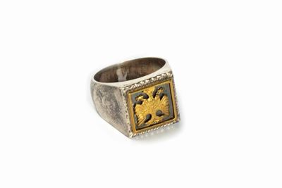 Anello in Argento con Aquila Bicipite