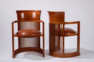 Six armchairs model Barrel
