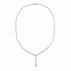 Collana in oro bianco 18k e diamanti