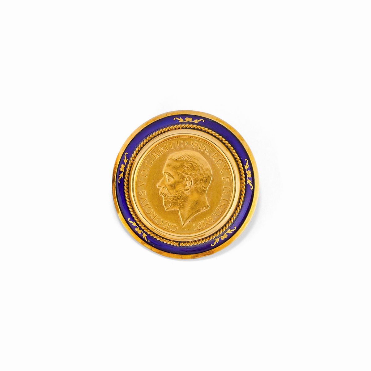 Tre spille e un portachiavi in oro giallo 18k, smalto con diamanti, rubini e pietra dura