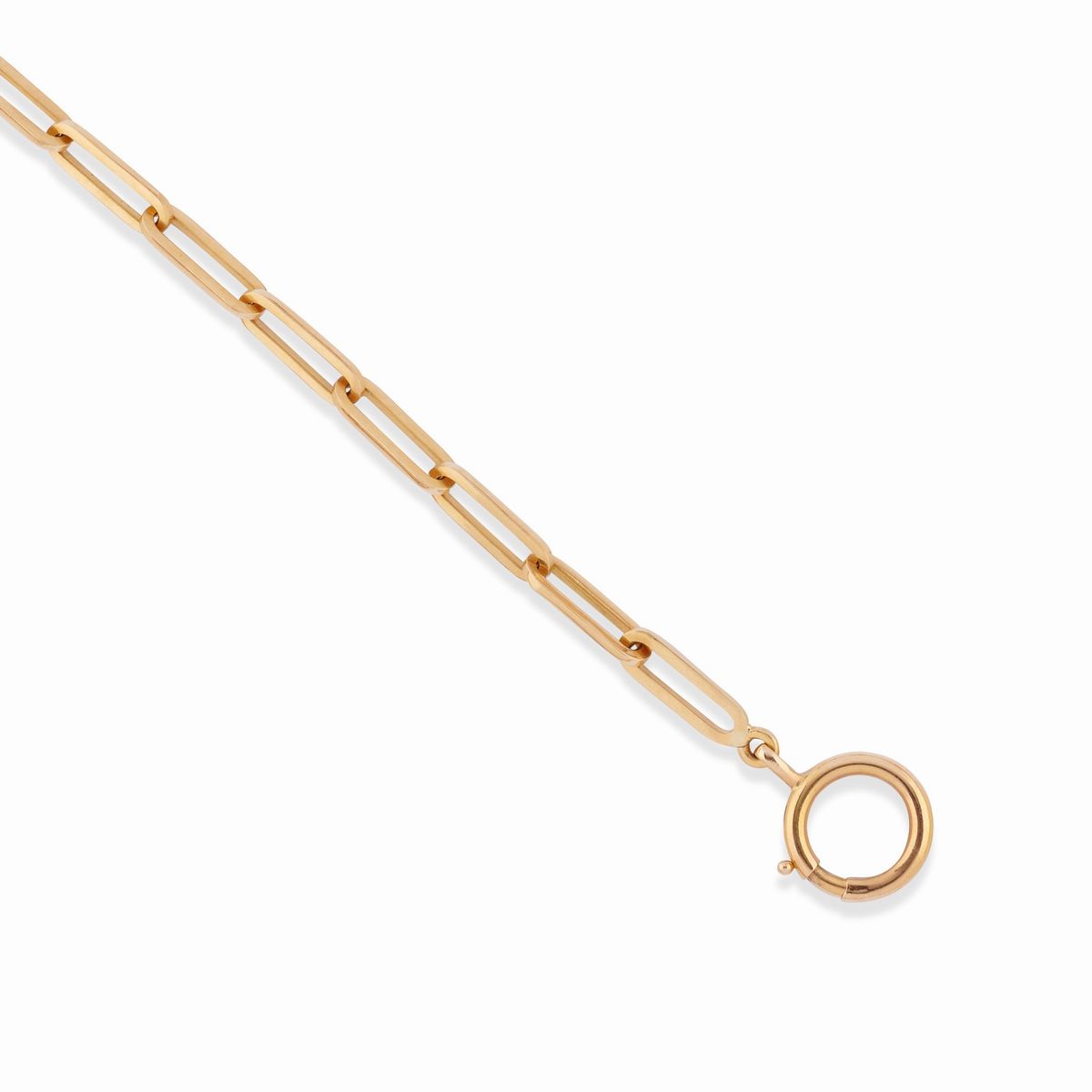Cinque catene da orologio in oro giallo e rosso 18K e 9K, variabili in lunghezza
