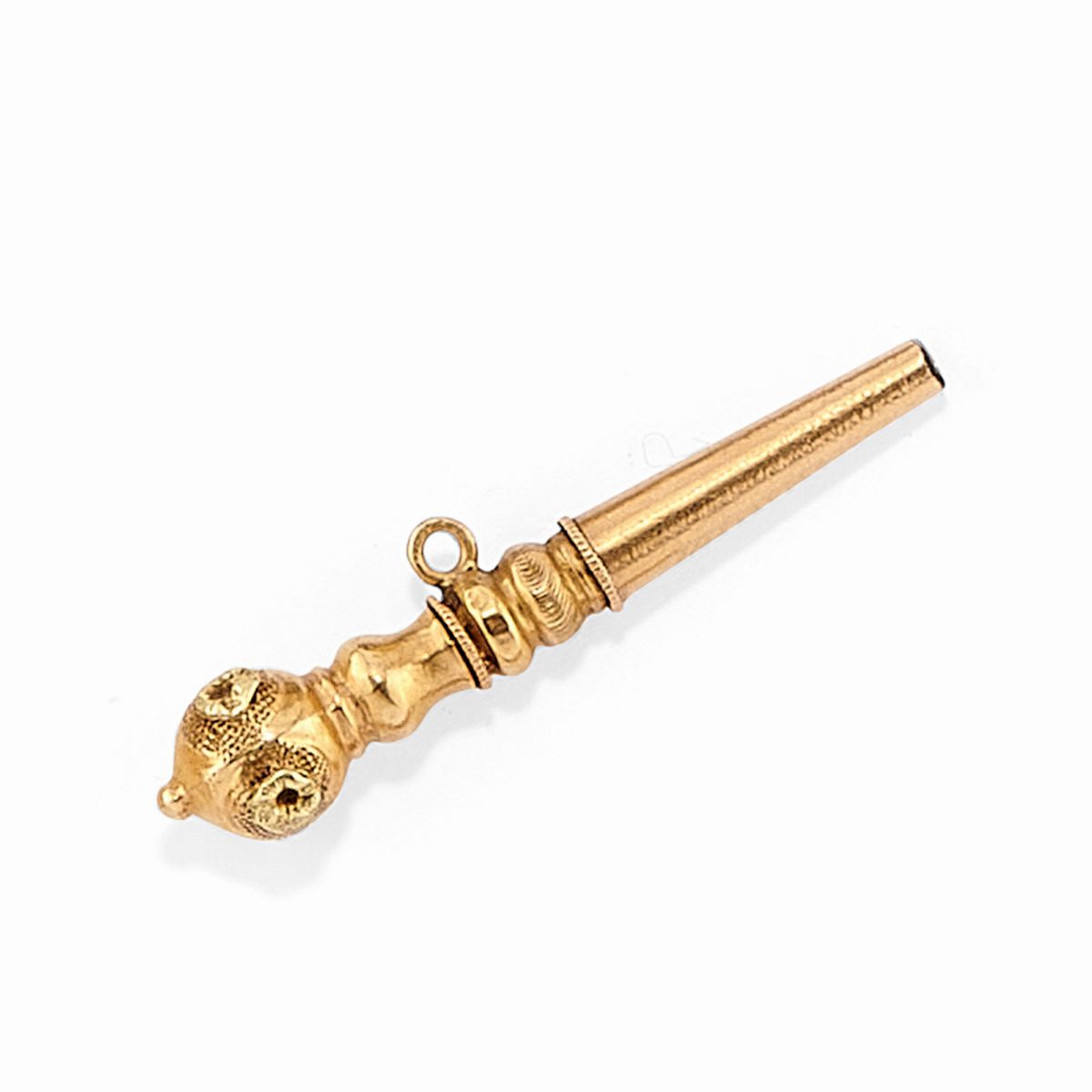 Quattordici chiavette da orologio in oro giallo e rosso 18K con ametista e corniola