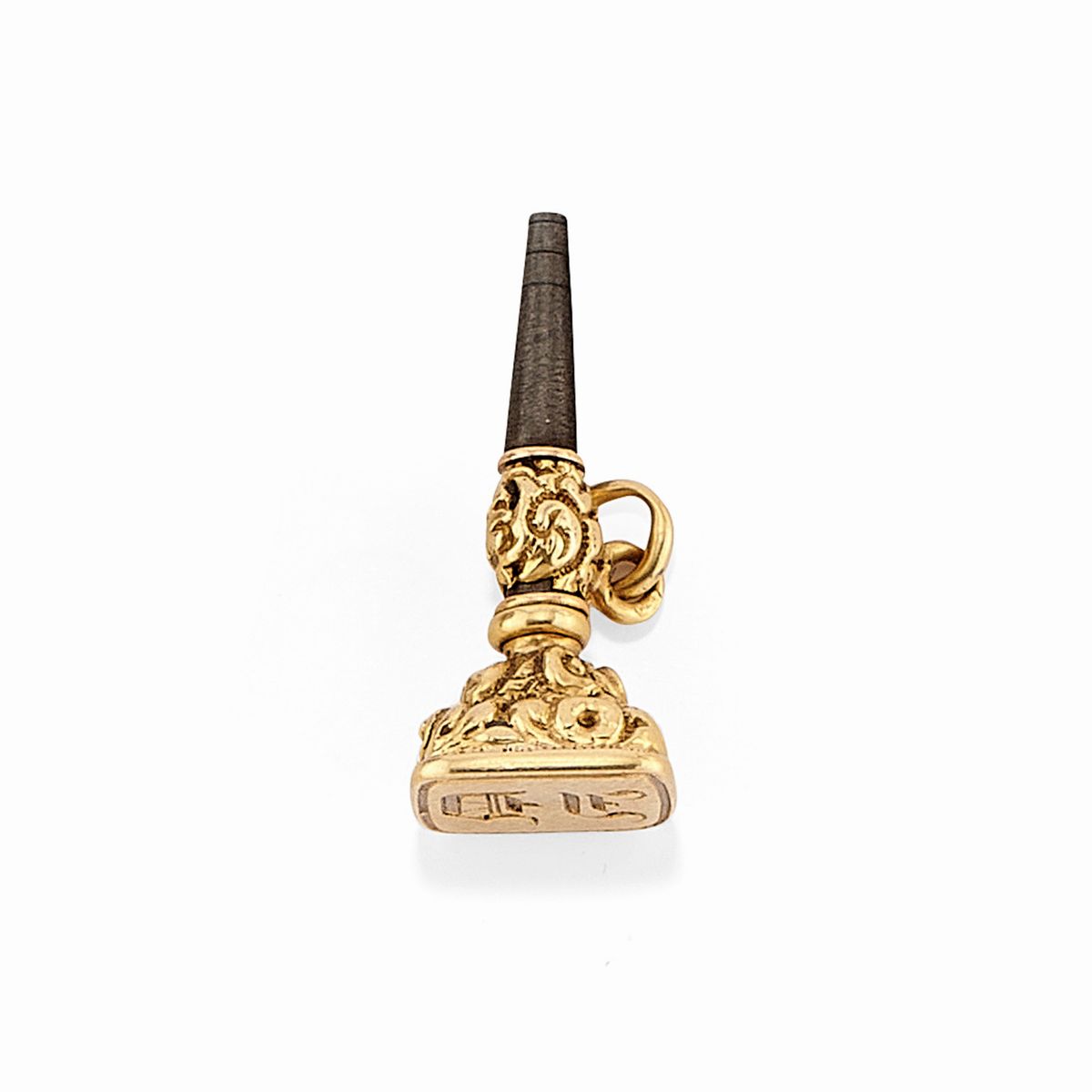 Quattordici chiavette da orologio in oro giallo e rosso 18K con ametista e corniola