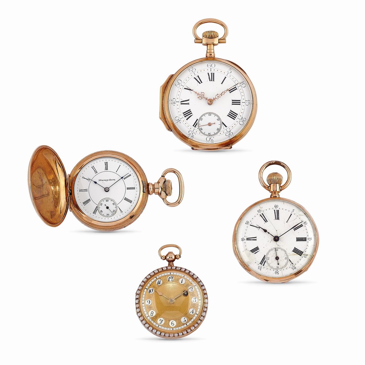 Quattro Orologi da Tasca in Oro