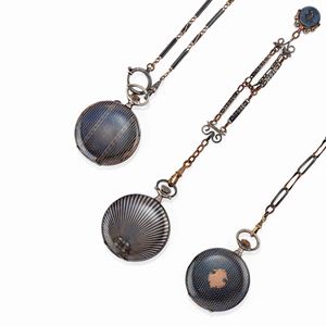 Three silver pocket watches, Zenith, Cronometre P.F.A. & Trib, defects