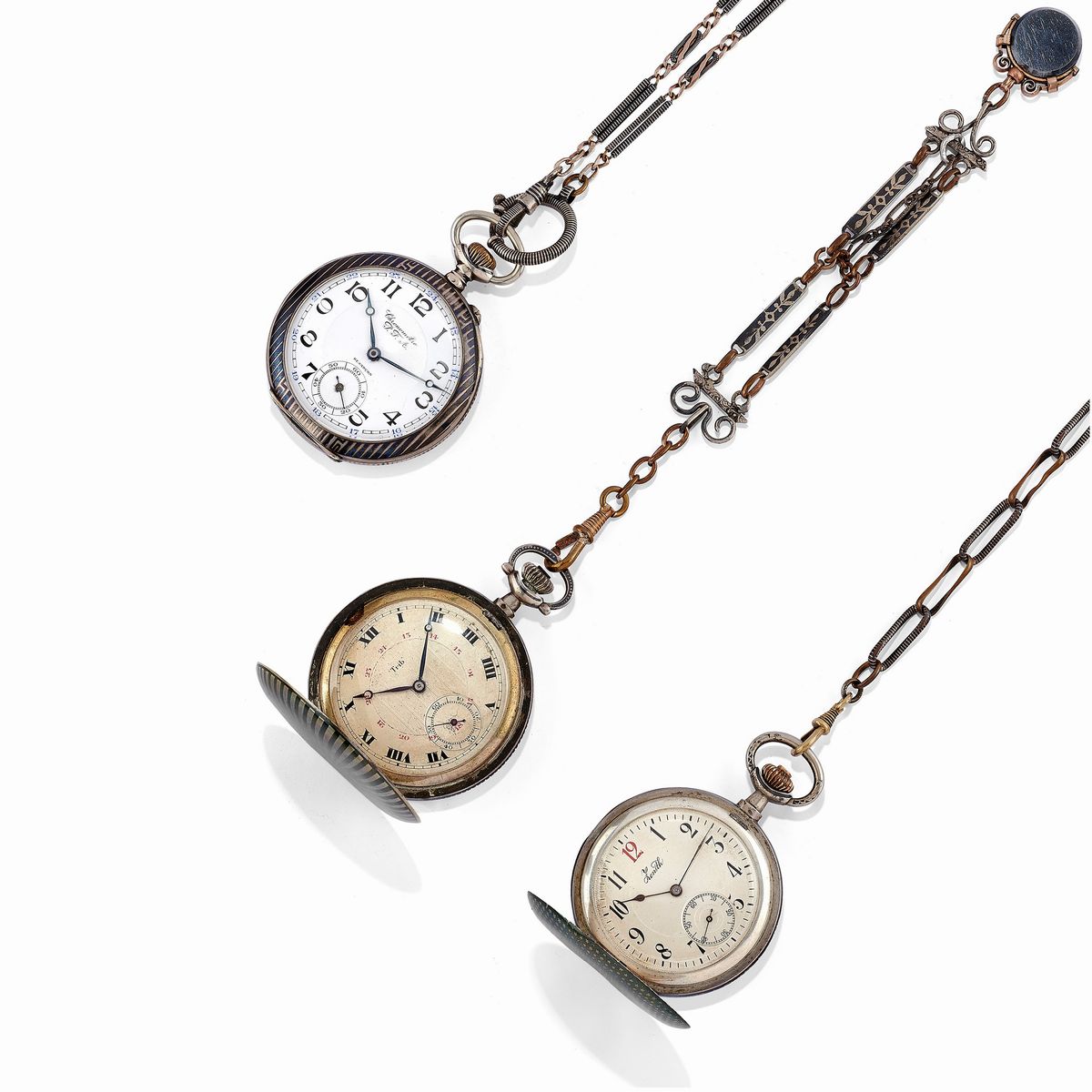 Tre Orologi da Tasca in Argento