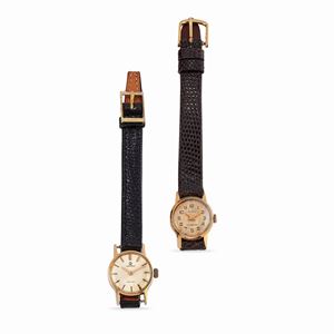 Two 18K yellow gold wristwatches, Omega & Cody, circa 1960, defects