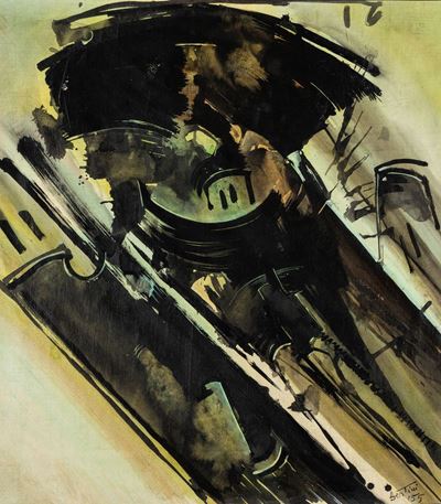 L'affaire Jason, tecnica mista su carta intelata, 1955