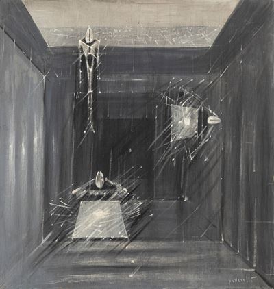 La grande chambre, olio su tavola