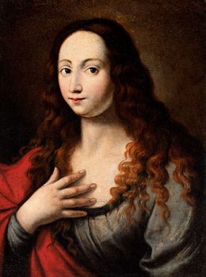 Scuola dell'Italia centrale, secolo XVII - Young female Saint