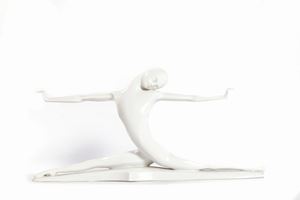  - Rosenthal white porcelain statue depicting a dancer, 20th century