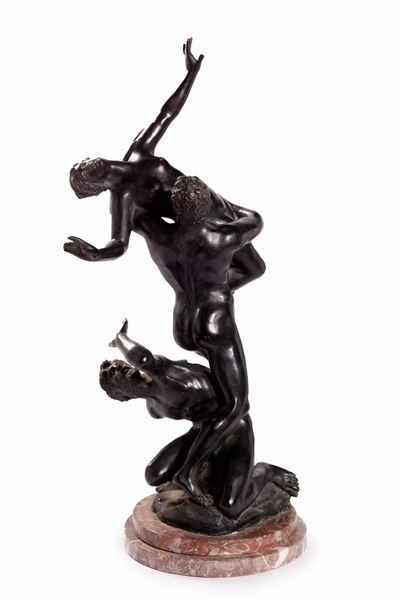 Scultura in Bronzo Raffigurante Ratto delle Sabine, Secolo XX