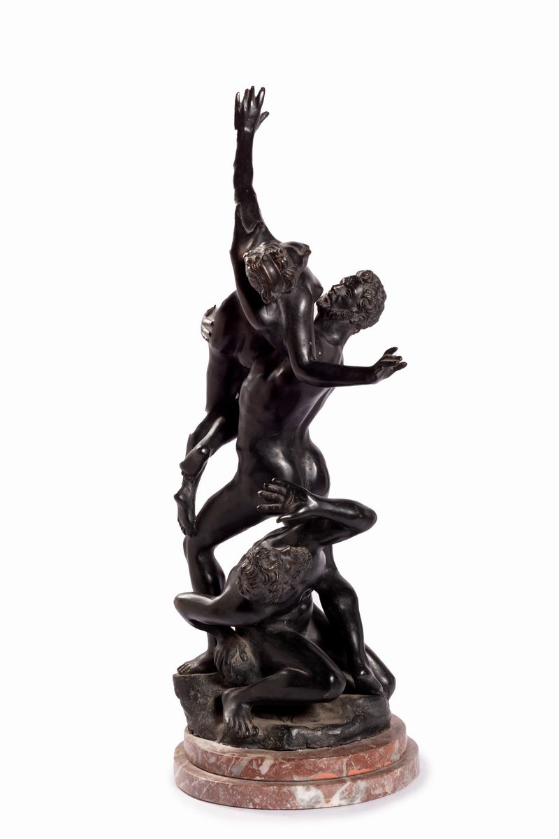 Scultura in Bronzo Raffigurante Ratto delle Sabine, Secolo XX