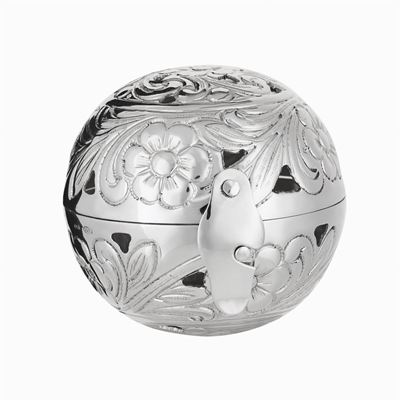 Scatola sferica in argento 925/1000 porta profumo