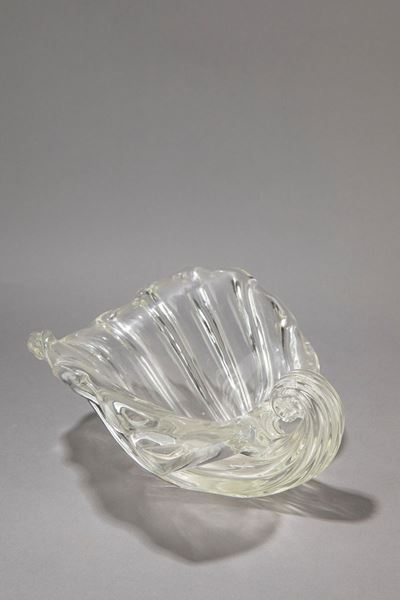 Centrotavola in vetro soffiato a forma di conchiglia