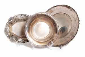  - Lot of three silver pieces, 20th century