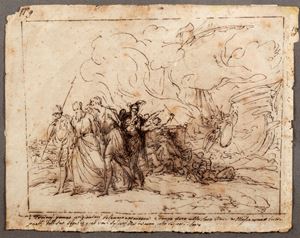 Scuola italiana, secolo XVII - Scene from the Iliad