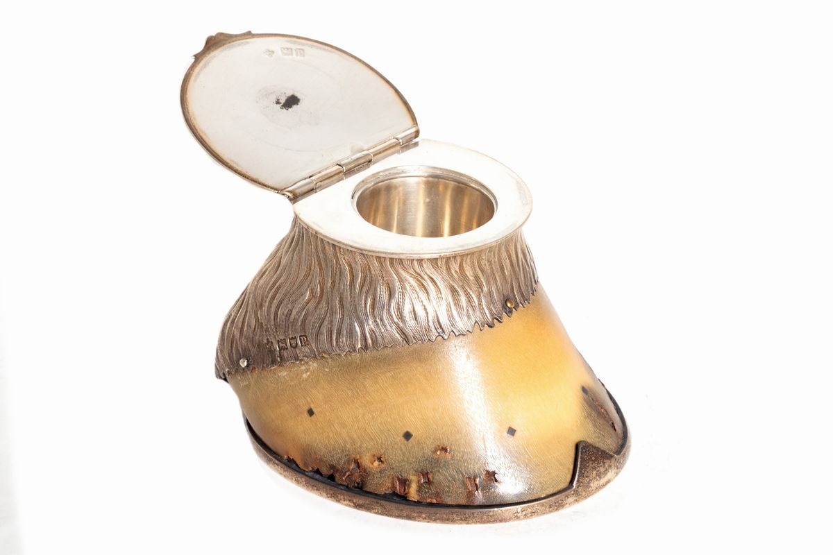 Calamaio in Argento e Zoccolo di Cavallo, Inghilterra Inizi Secolo XX