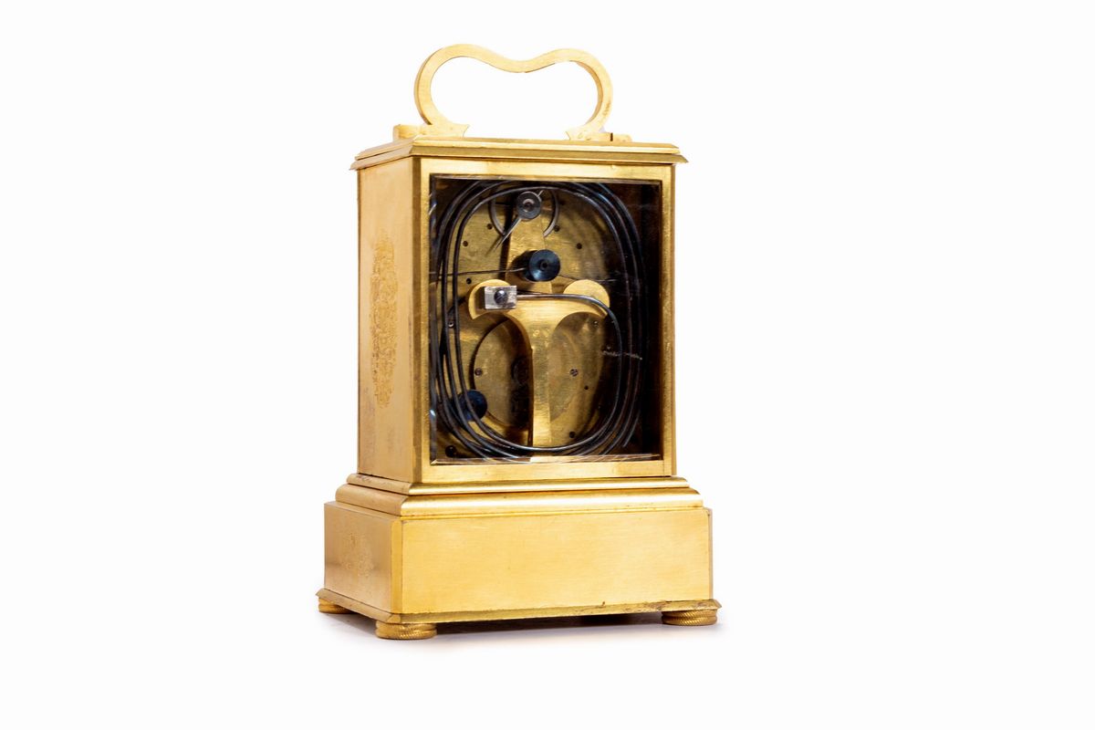 Cappuccina a Ripetizione in Bronzo Dorato Finemente Incisa, Secolo XIX