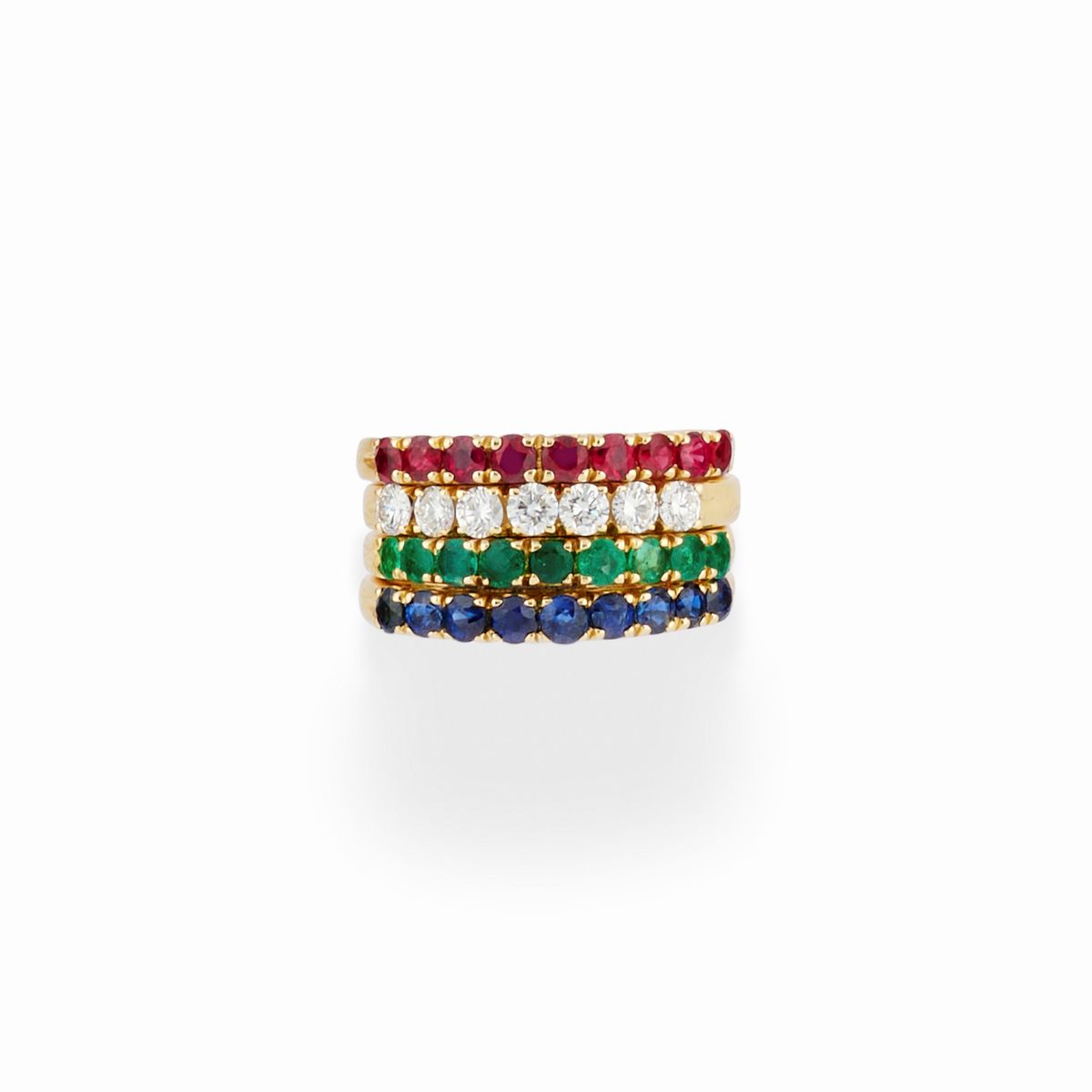 Orecchini Donna Oro 9kt Veri Con Diamanti E Rubini - Design Punto Luce Artigianale - Astuccio Portagioie Incluso - 2