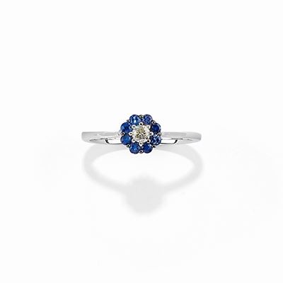 Anello con Zaffiri e Diamanti