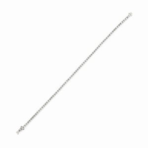  - Bracciale tennis in oro bianco 18K e diamanti