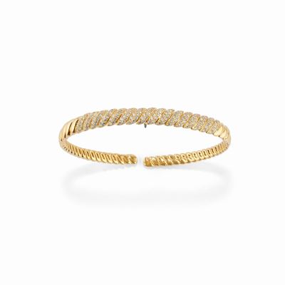 Bracciale in oro giallo 18K con diamanti taglio brillante