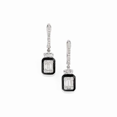 Orecchini con Smalto e Diamanti