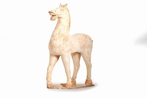 Antico cavallo in terracotta, Cina